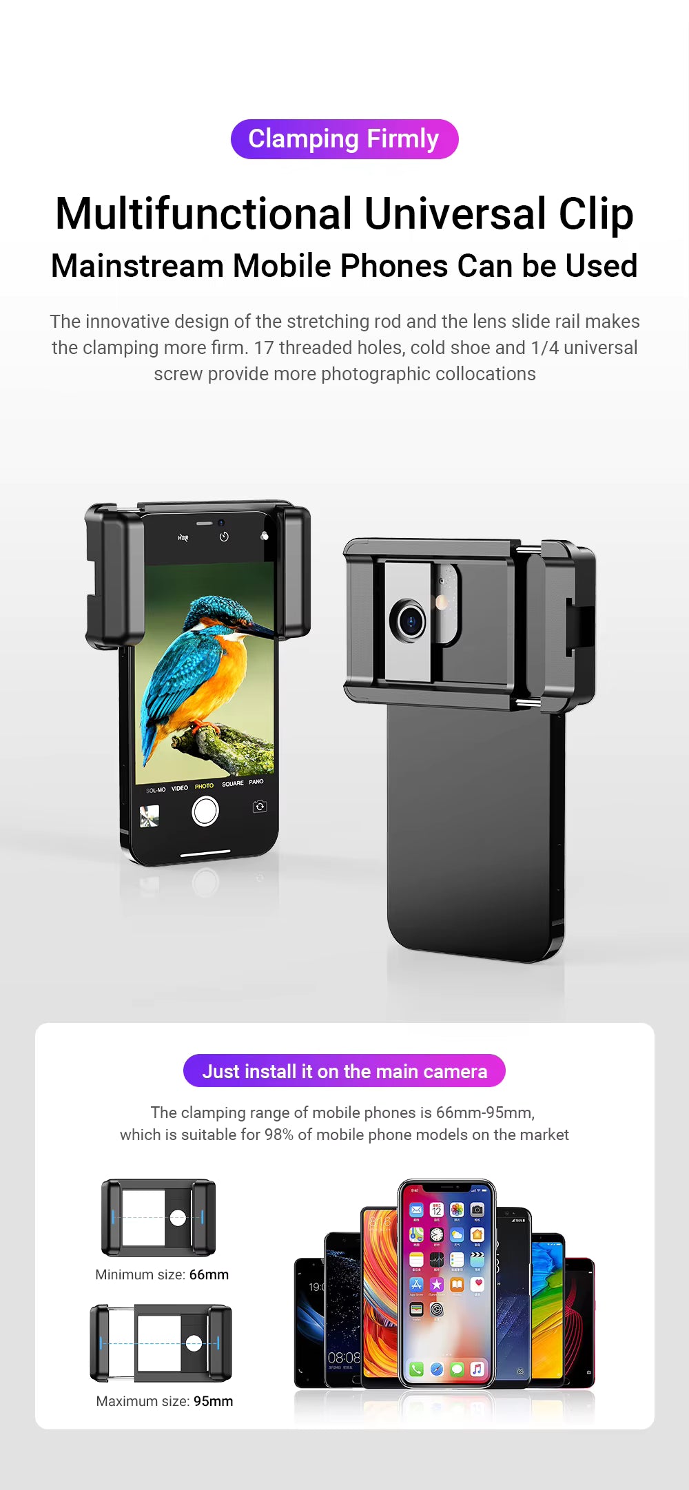 APEXEL 60X Mobile Phone Telescope Lens Astronomical Telephoto Zoom Lens With Extendable Tripod for iPhone Huawei All Smartphones
